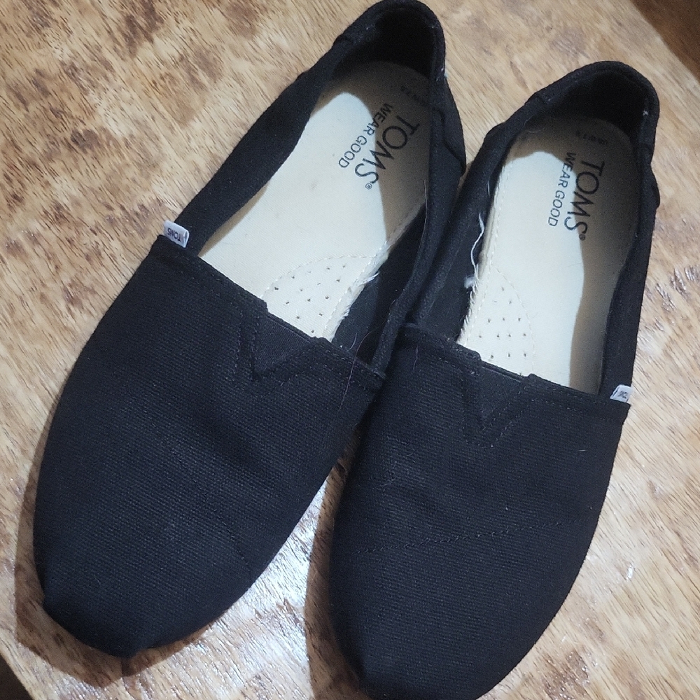 TOMS Black Casual Slip-Ons